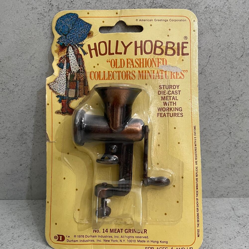 Vintage Holly Hobbie Old Fashioned Collectors Miniatures No. 14 Meat Grinder
